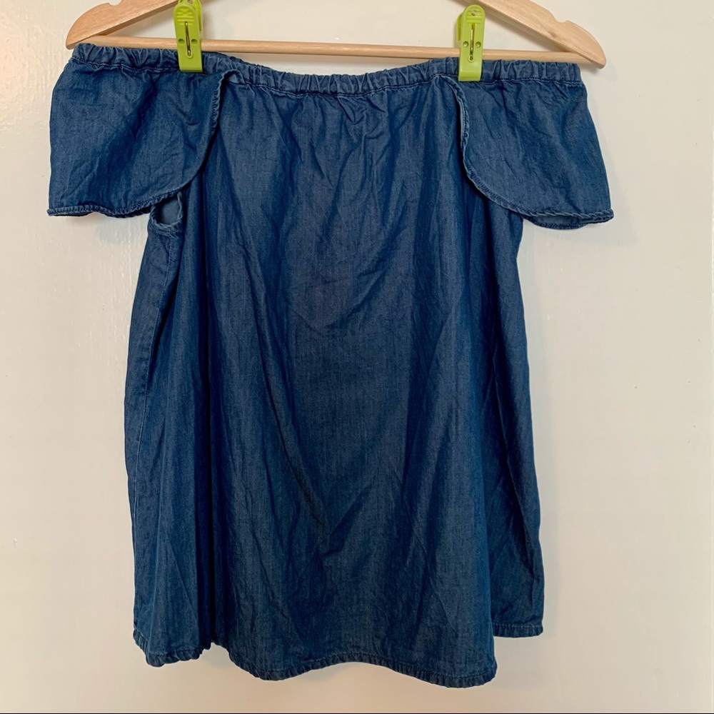 J. Crew- Off-the-shoulder top